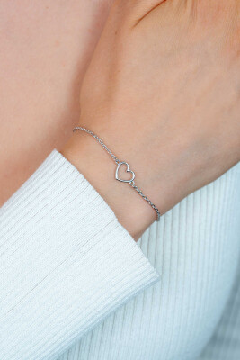 ZINZI Sterling Silver Bracelet Open Heart ZIA1420