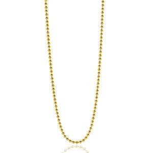 42cm ZINZI Gold Plated Sterling Silver Beads Necklace ZILC-B42G