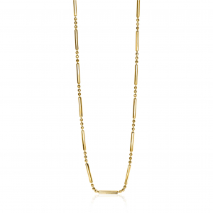 ZINZI Gold Plated Sterling Silver Fantasy Necklace with Bars 40-44cm ZIC1452G