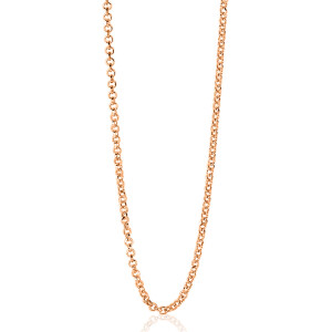 45cm ZINZI Rose Gold Plated Sterling Silver Rolo Chain Necklace ZILC-J45R