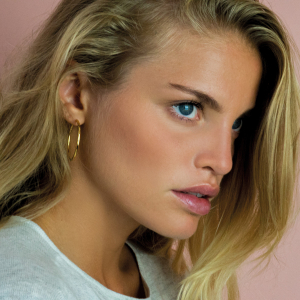 35mm ZINZI Gold Plated Sterling Silver Hoop Earrings 35x2mm ZIO435G