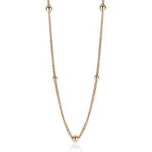 ZINZI Rose Gold Plated Sterling Silver Curb Chain Necklace 45cm ZIC987R