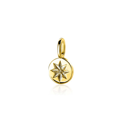 ZINZI Gold Plated Sterling Silver Round Pendant Sun ZIH2068G