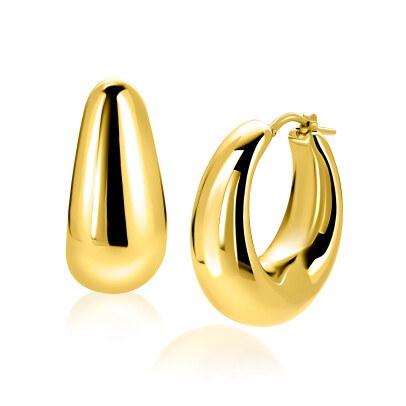 ZINZI zlv. oorringen gg.verg.ovaal aflopend 31x14mm