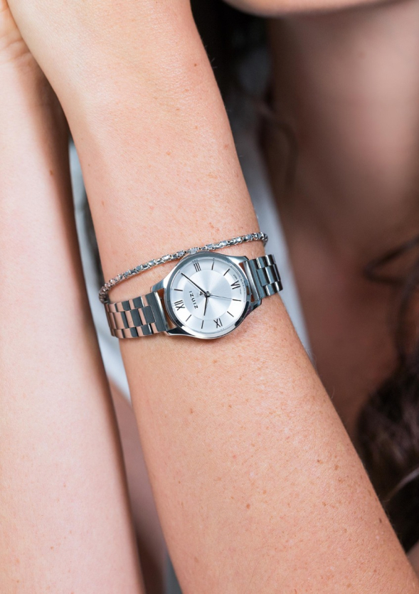ZINZI Classy Mini Watch 30mm Silver Colored Dial Stainless Steel