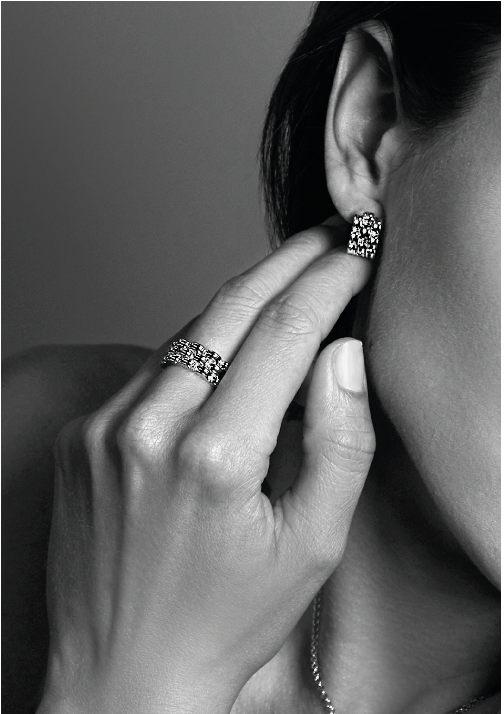 ZINZI Sterling Silver Chain Earrings 16 x 5mm by Dutch Designer Mart Visser MVO23