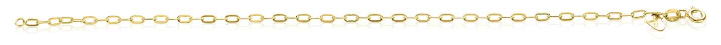 ZINZI 14K Gold Bracelet Oval Chains 2,2mm width ZGA291