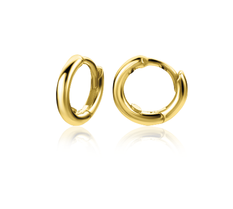 ZINZI 14K Gold Hoop Earrings Round Tube 11 x 1,8mm ZGO302