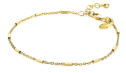 ZINZI Gold Plated Sterling Silver Fantasy Bracelet 17-20cm ZIA1648G