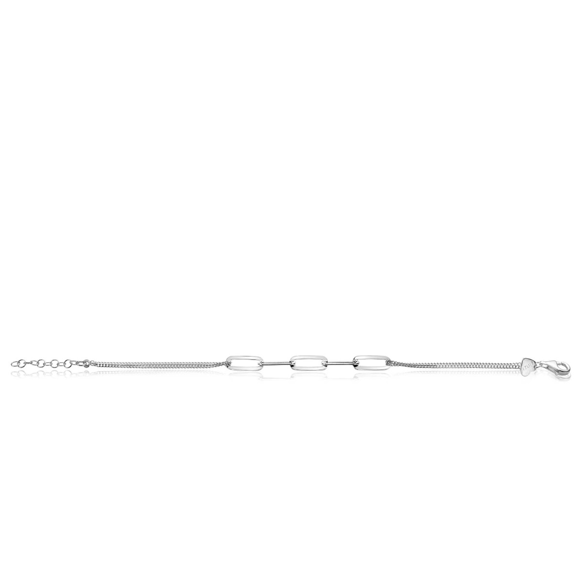 ZINZI Sterling Silver Bracelet Paperclip Chain ZIA2262