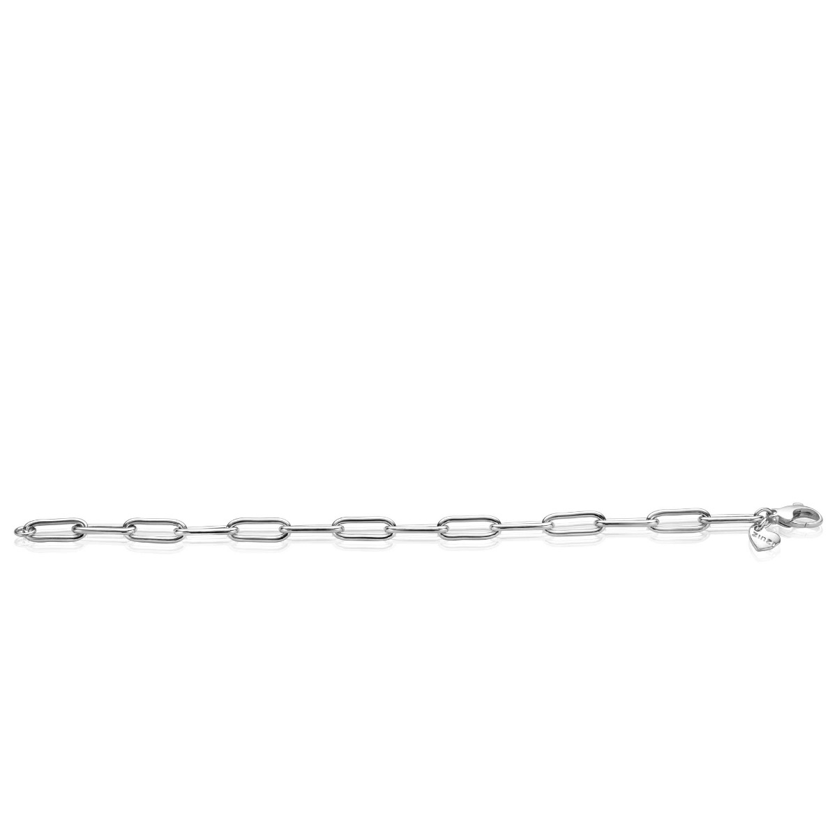 ZINZI Sterling Silver Bracelet Paperclip Chain width 5,5mm 19cm ZIA2286