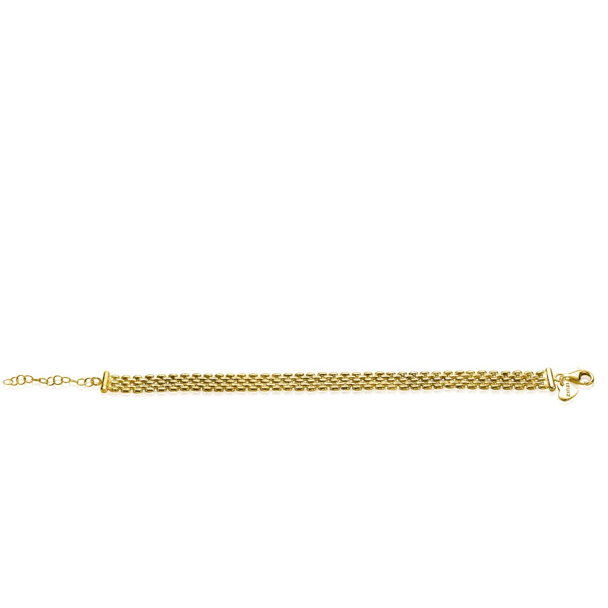 ZINZI Gold Plated Sterling Silver Bracelet Rolex-style Chain width 8mm 16,5-20cm ZIA2289G