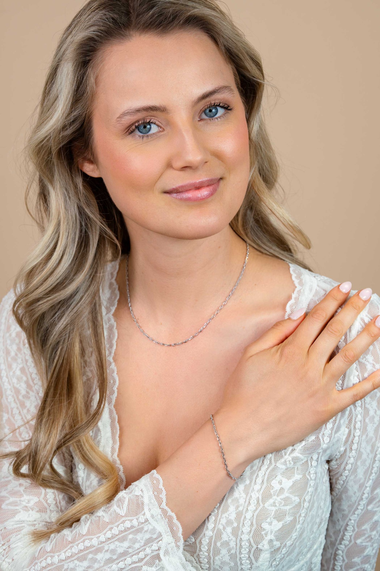 ZINZI zlv. armband massieve marine schakels