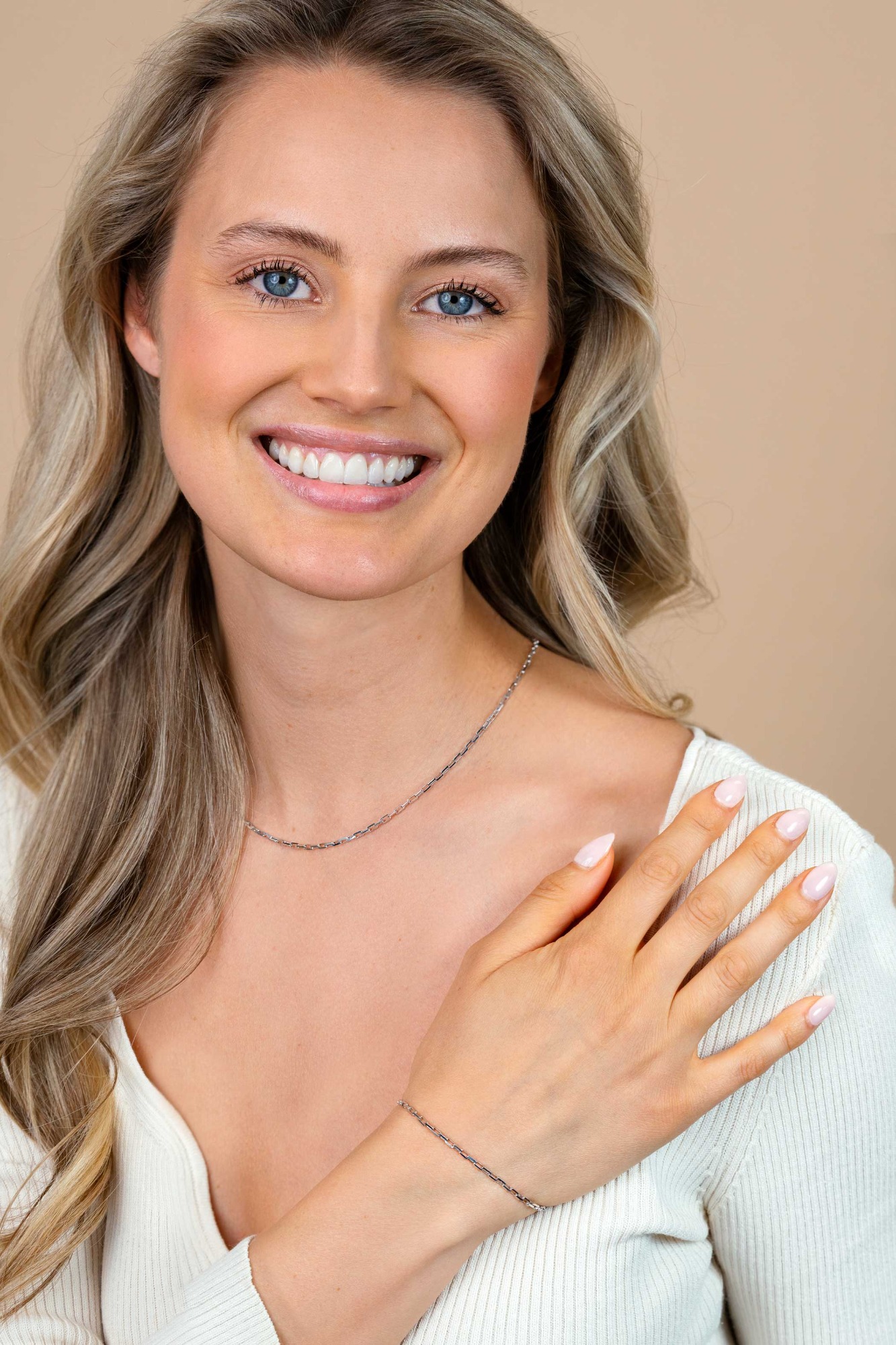 ZINZI zlv. armband massief geslepen anker