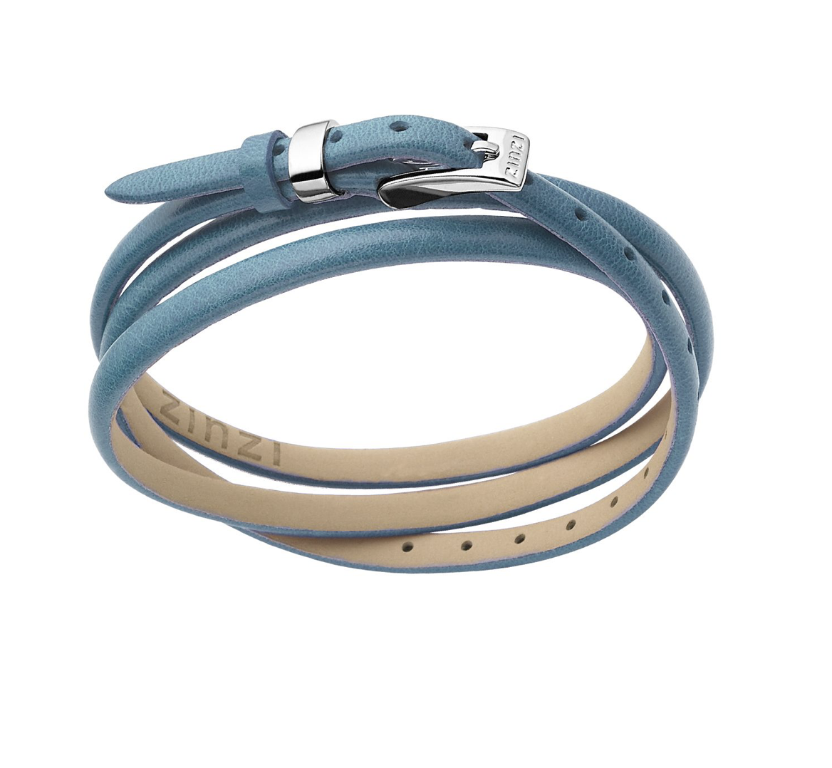 ZINZI Leather Bracelet Blue ZIA945B