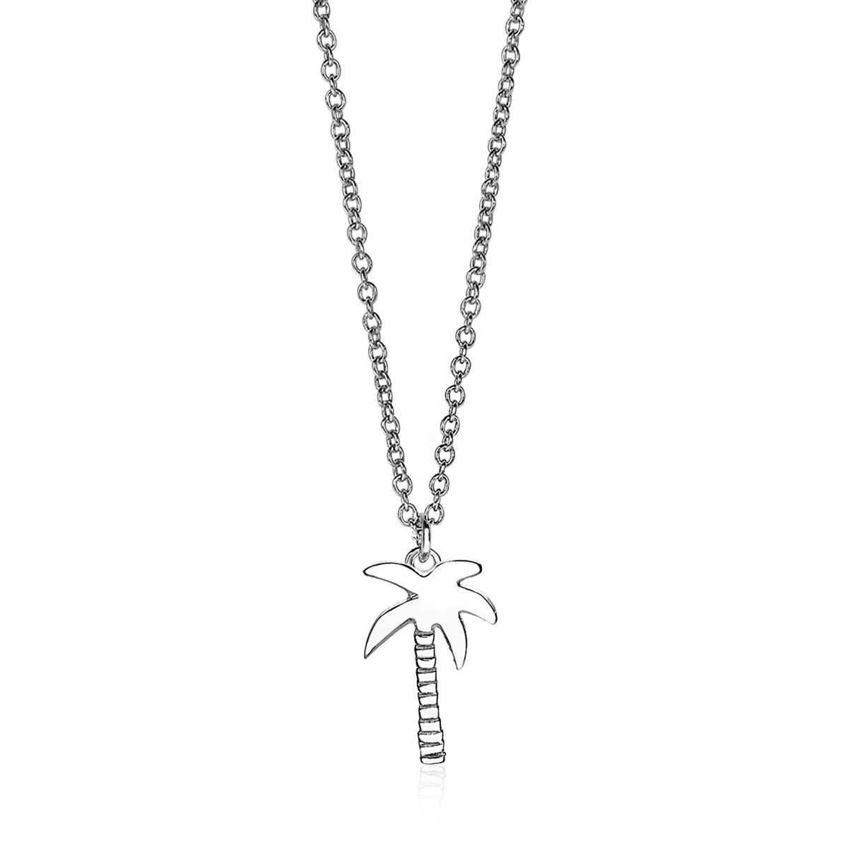 ZINZI Sterling Silver Necklace Palm Tree 42-45cm ZIC1700