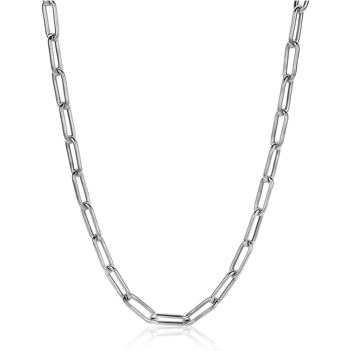 ZINZI Sterling Silver Chain Necklace with Paperclip Chains 5,5mm width 45cm ZIC2286
