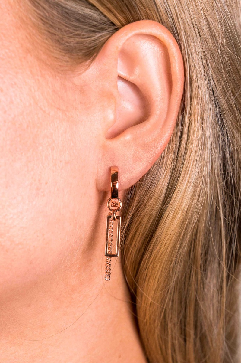 ZINZI Rose Plated Sterling Silver Earrings Pendants ZICH1694R (excl. hoop earrings)