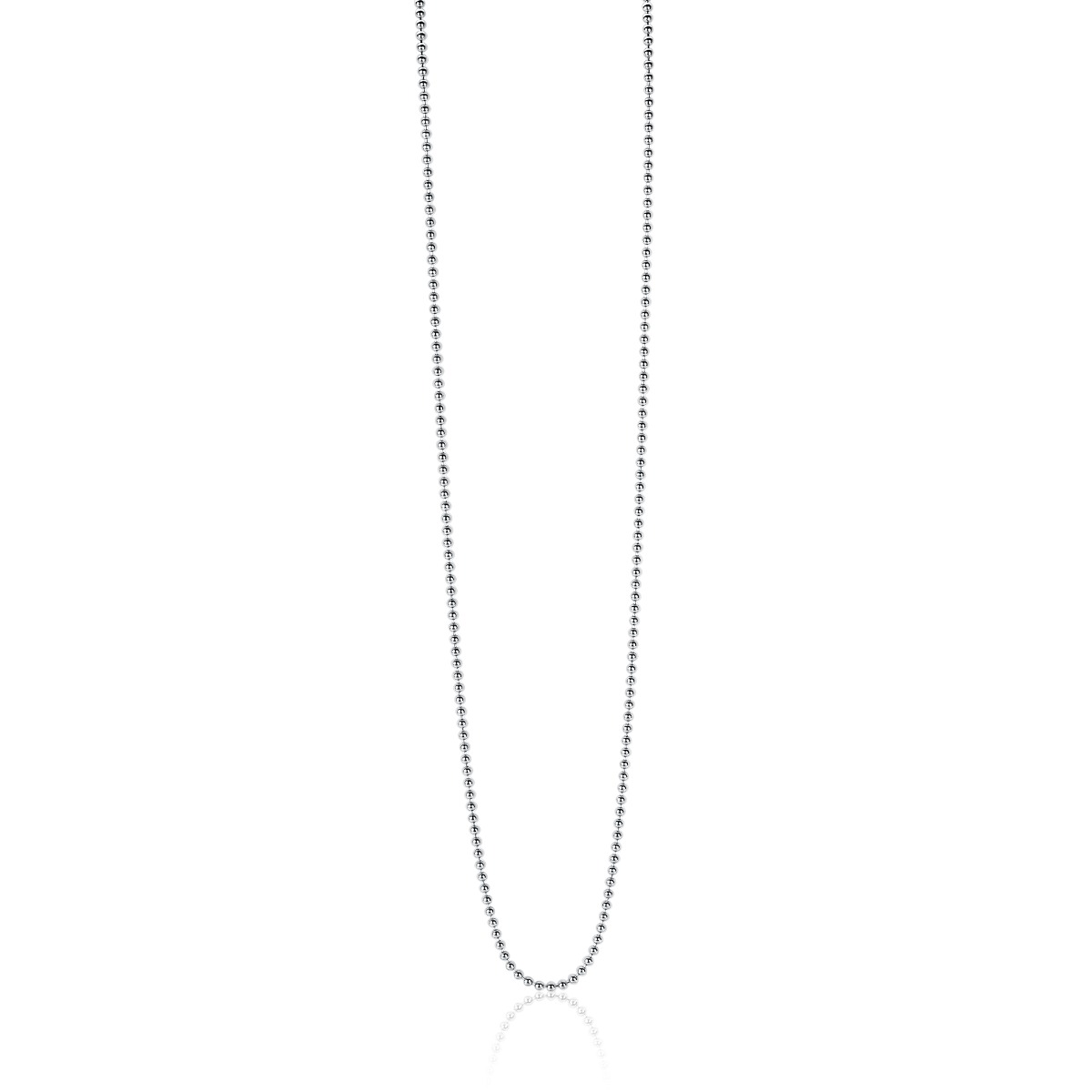 70cm ZINZI Sterling Silver Beads Necklace ZILC-B70