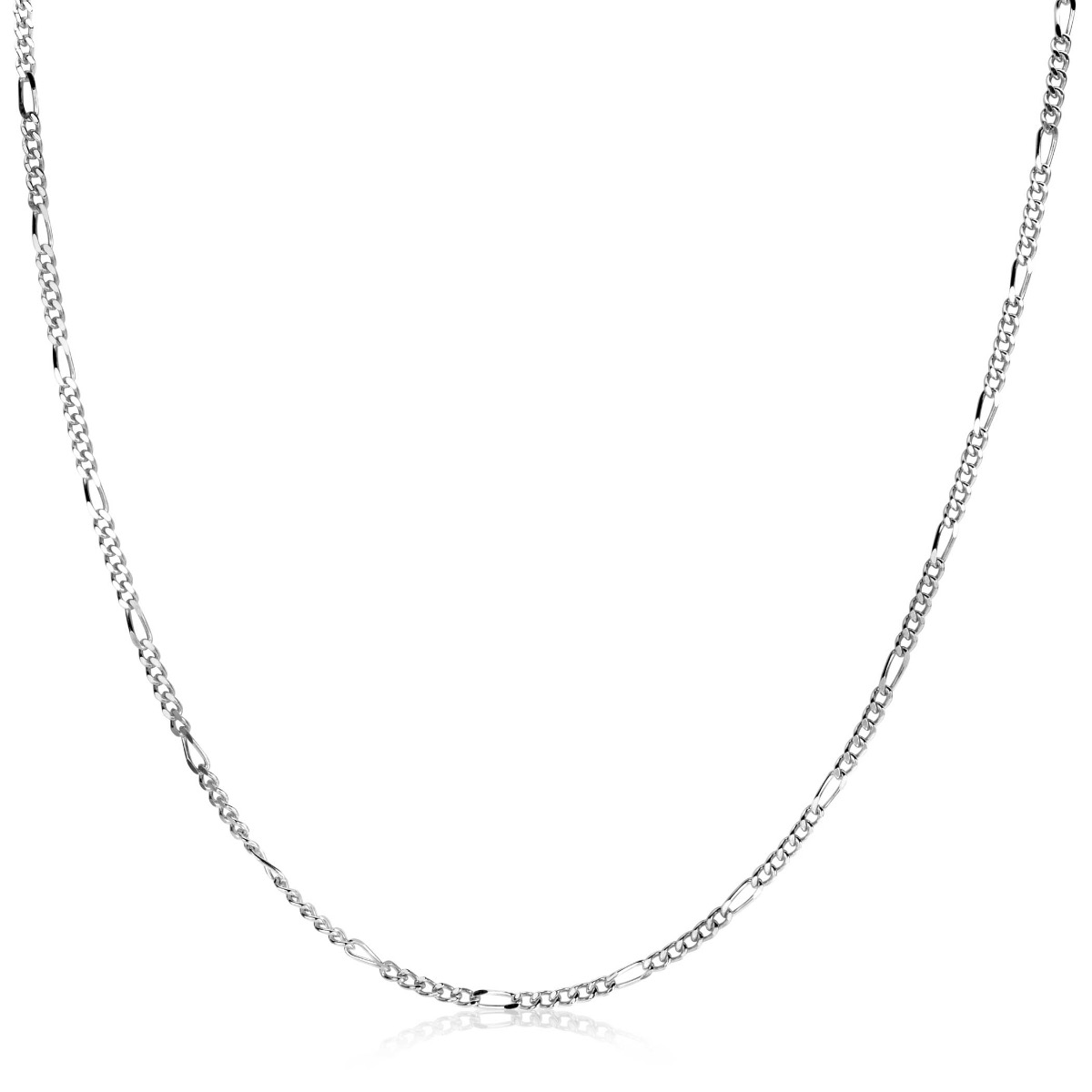 70cm ZINZI Sterling Silver Figaro Necklace ZILC-F70