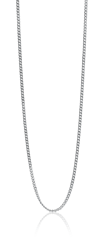 42cm ZINZI Sterling Silver Curb Chain Necklace ZILC-G42