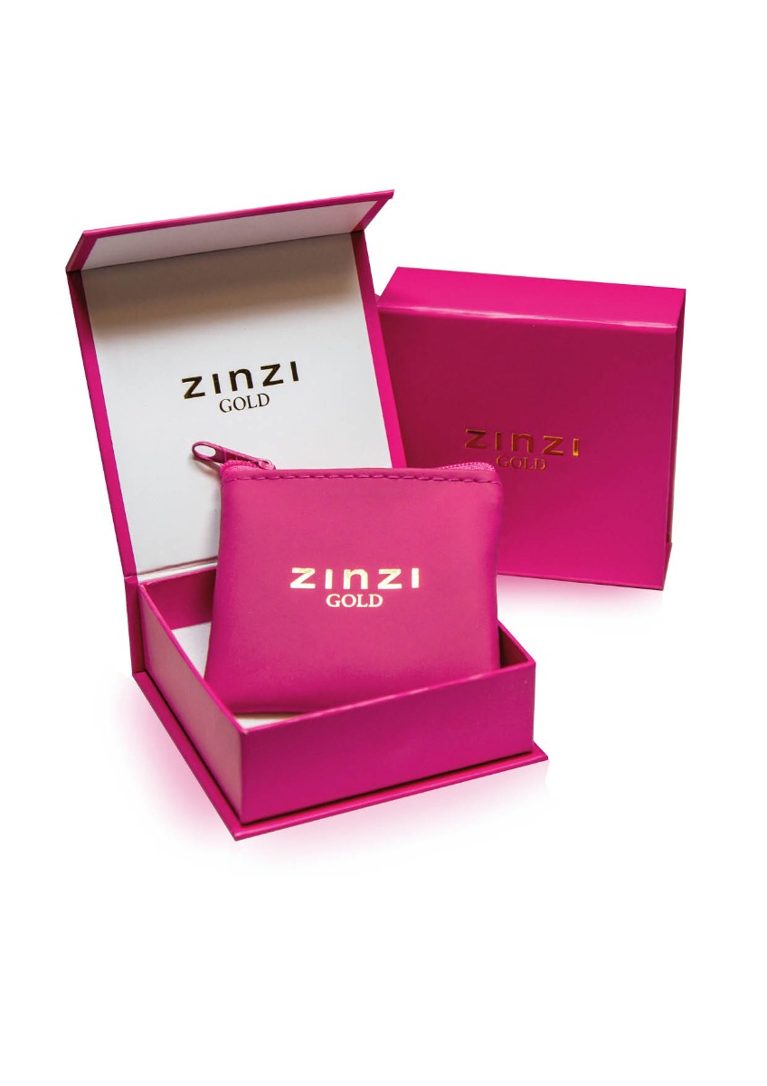 ZINZI 14K Gold Stackable Ring Round White ZGR147