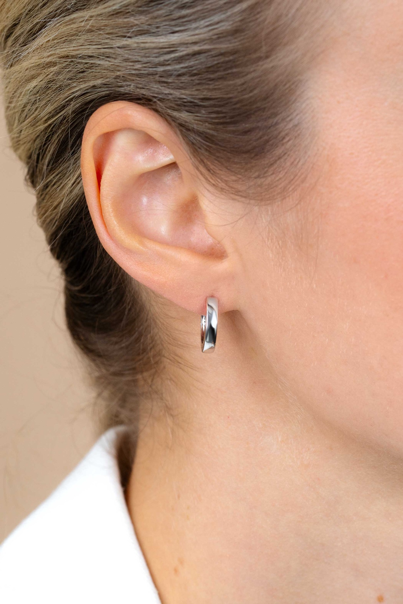 15mm ZINZI Sterling Silver Hoop Earrings width 3mm ZIO191
