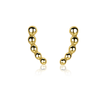 10mm ZINZI Gold Plated Sterling Silver Stud Earrings Beads ZIO2090G