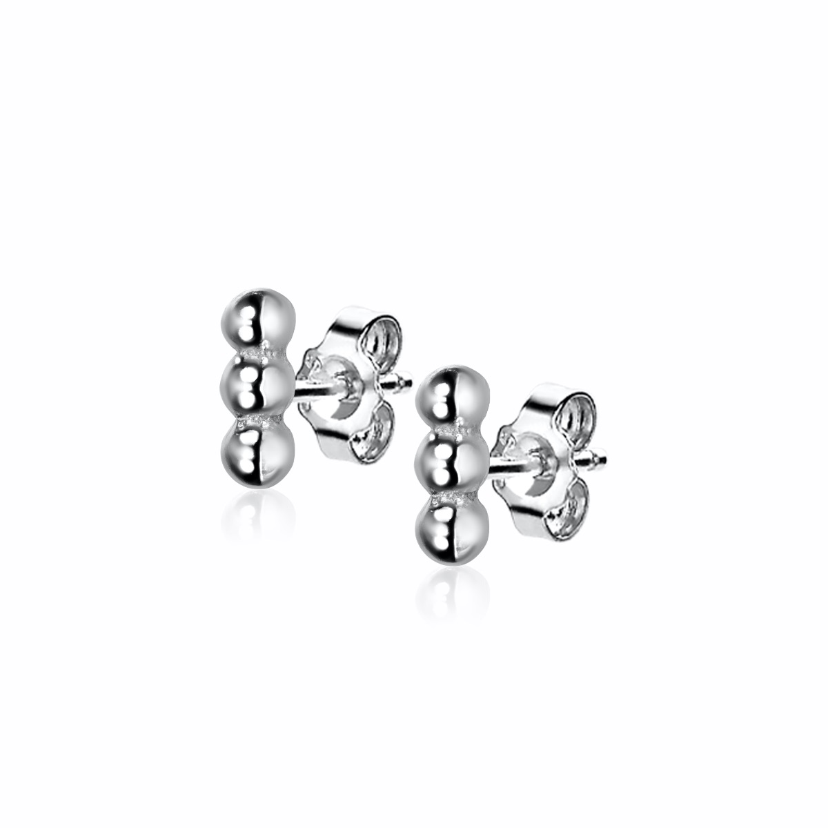 6mm ZINZI Sterling Silver Stud Earrings Beads ZIO2230