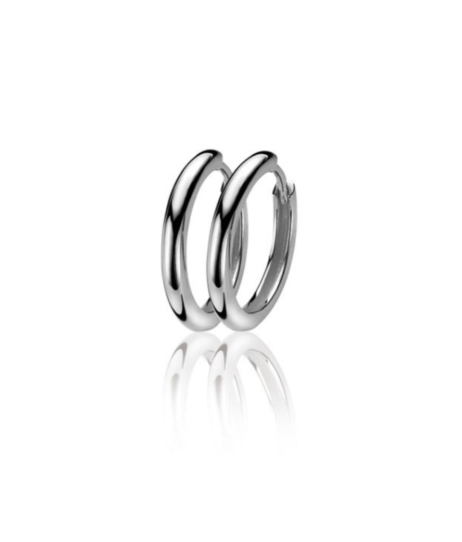 17mm ZINZI Sterling Silver Hoop Earrings 17x2mm ZIO402