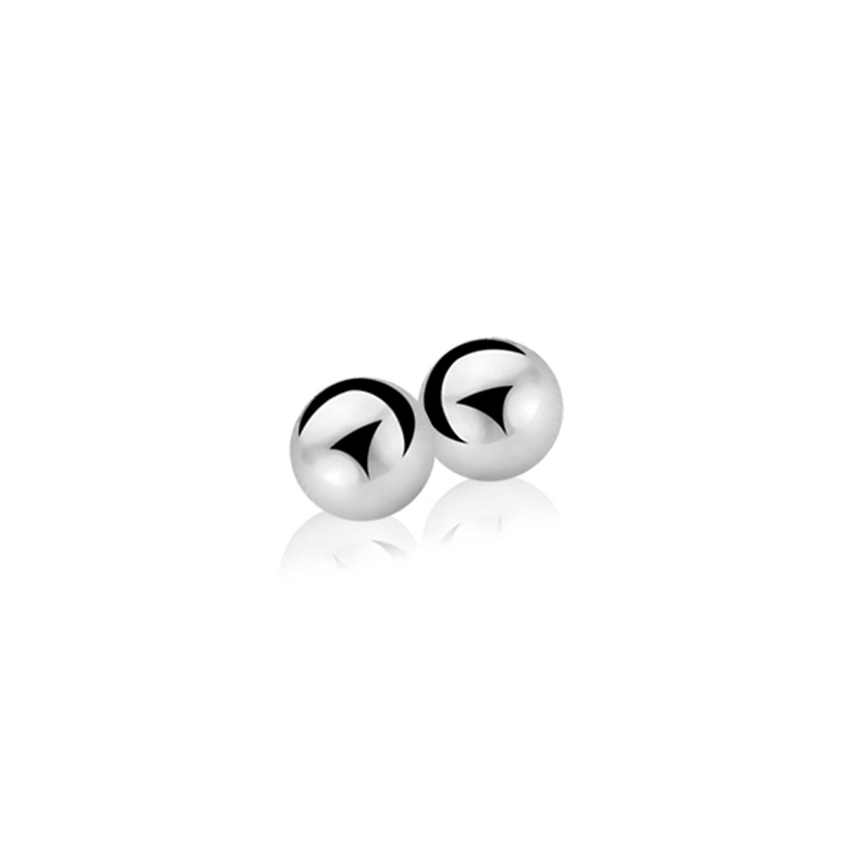 4mm ZINZI Sterling Silver Stud Earrings Bead ZIO806