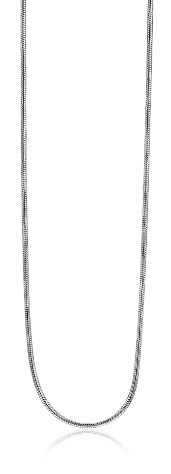 ZINZI Sterling Silver Snake Necklace 1mm width 42cm ZISL42